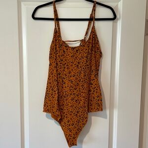 Wild Fable Leopard Tie Back Body Suit